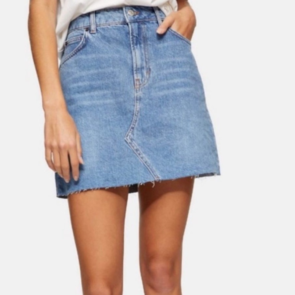 Topshop moto denim skirt